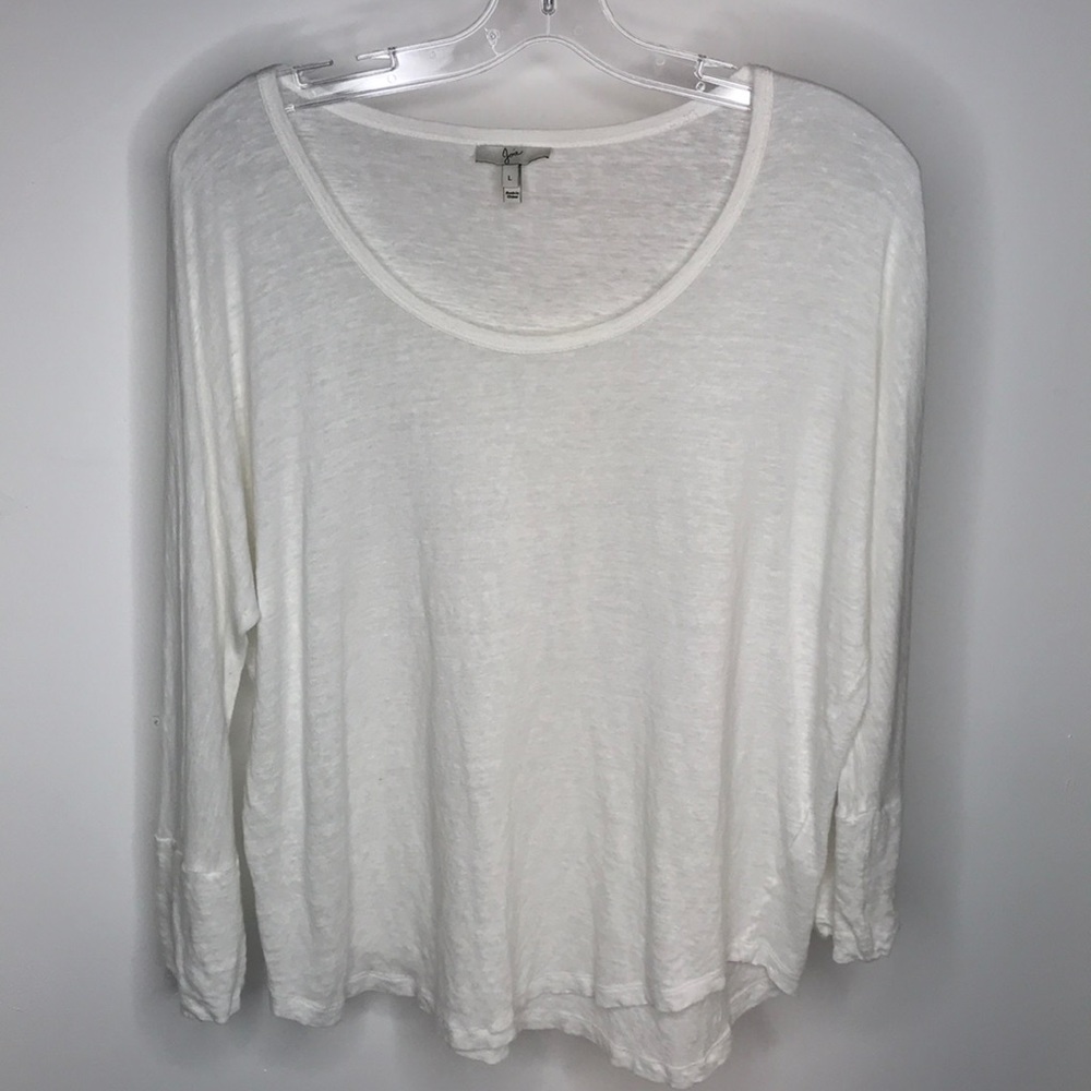 Joie | white linen top size L. Good condition
